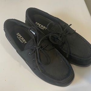 Black sperry shoes